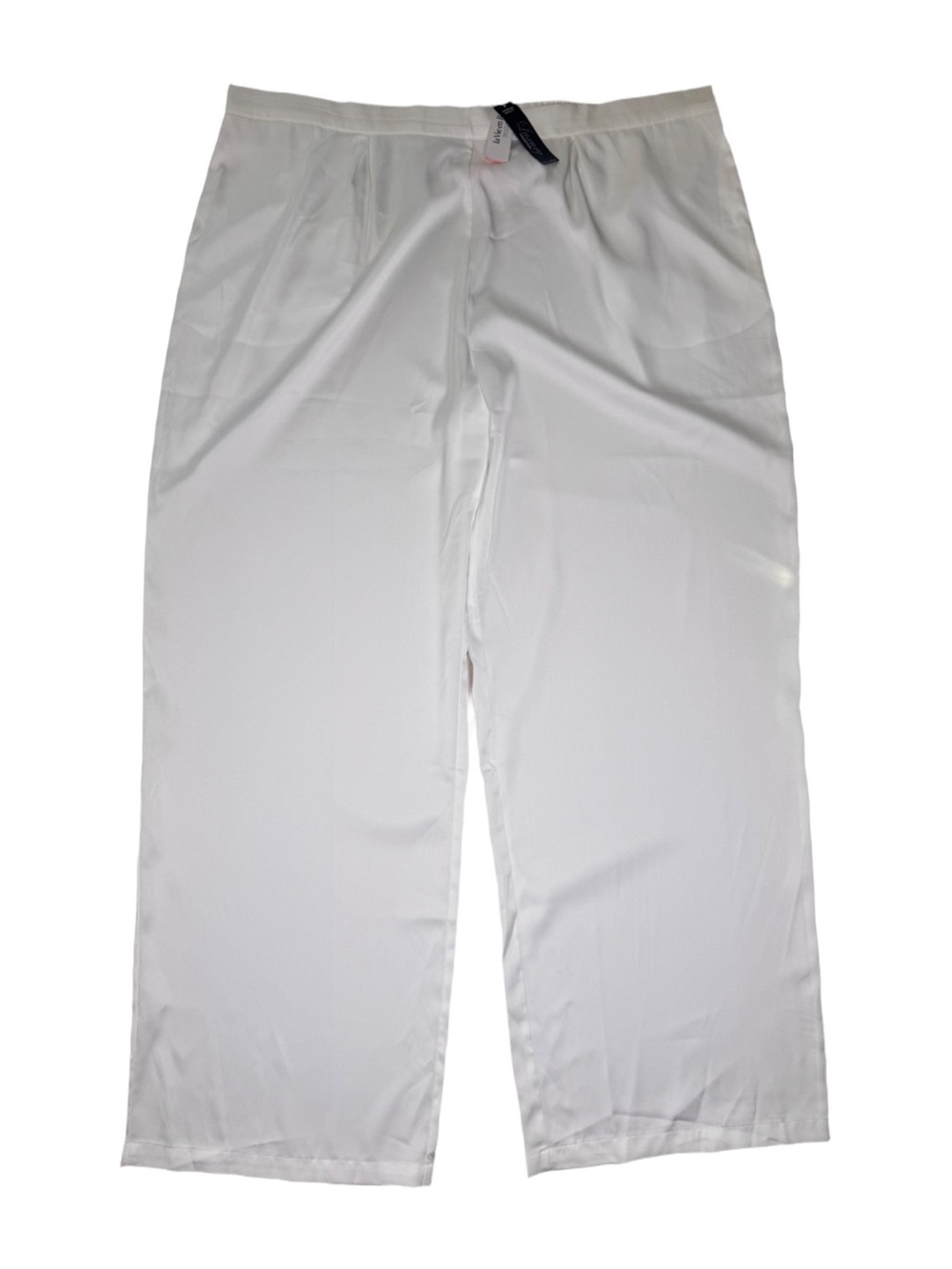 💟 3/$20 NWT La Vie En Rose White Satin Pajama Pants Plus XXL
